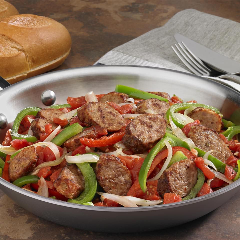 Johnsonville Italian Sausage Onions Peppers Skillet Recipe