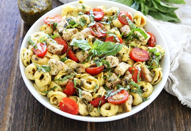 Chicken And Tortellini Pesto Skillet Recipe | Under 30 Minutes