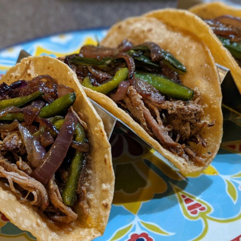 Brisket Barbacoa Recipe with Poblano Peppers and Onions