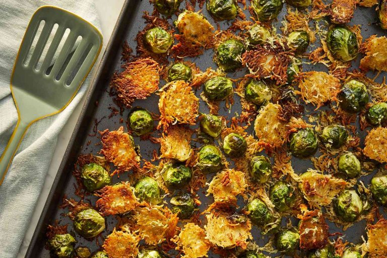 Parmesan Crusted Roasted Brussels Sprouts Recipe: Easy and Delicious
