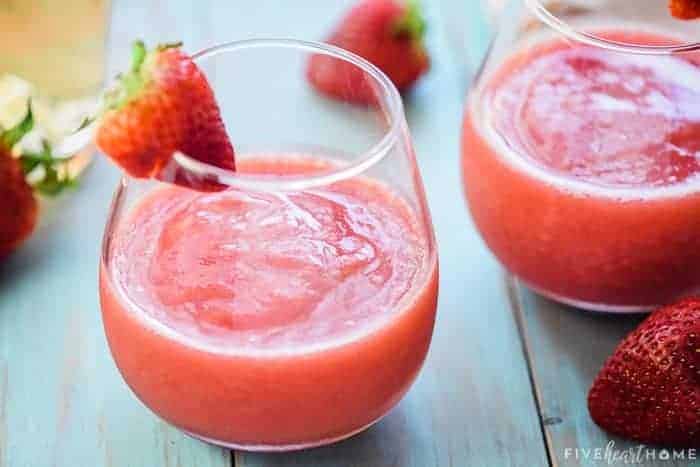 Strawberry Frosé Frozen Rosé Slushy for Summer