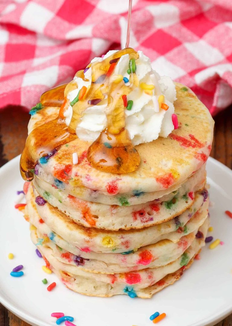 Funfetti Pancakes With Vanilla Cream Sprinkle Sauce: A Festive Recipe for All Occasions