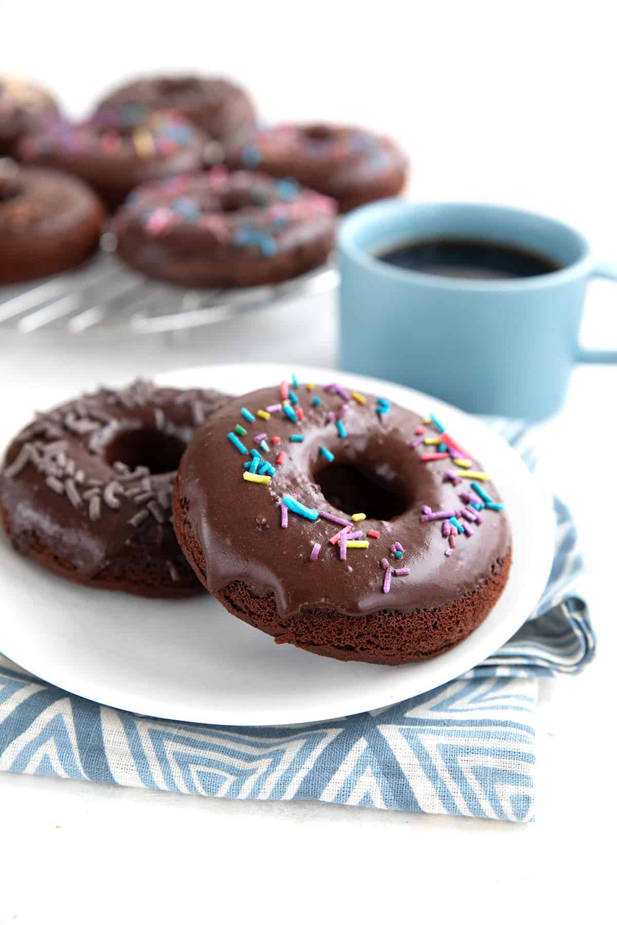 Chocolate Almond Breakfast Donuts