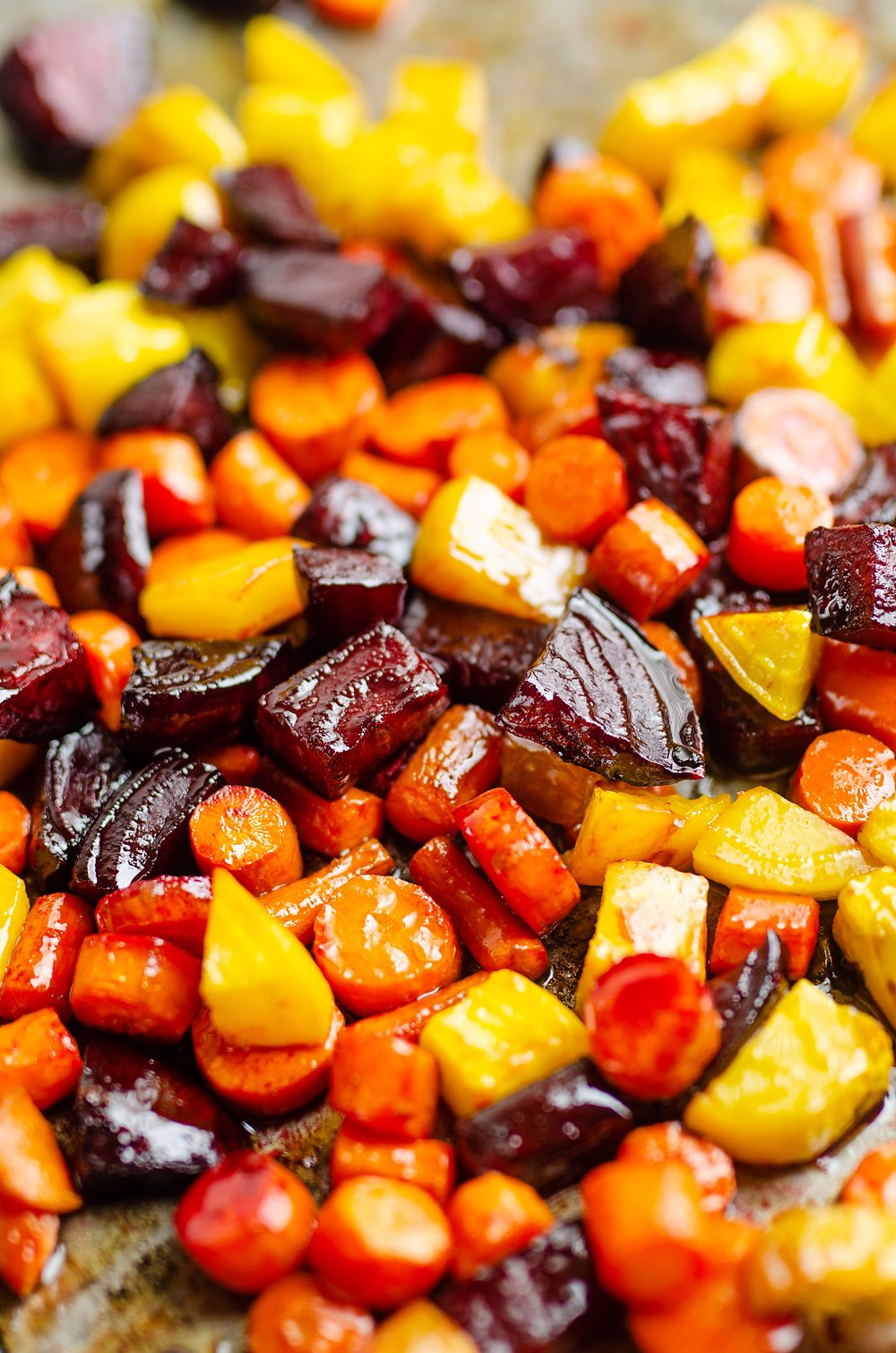Beets and Carrots with Honey Balsamic Glaze: