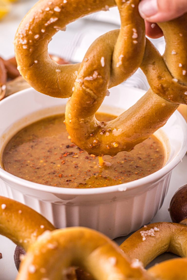 Soft Pretzel Sticks with Honey Mustard Dipping Sauce: A Perfect Snack Party Recipe