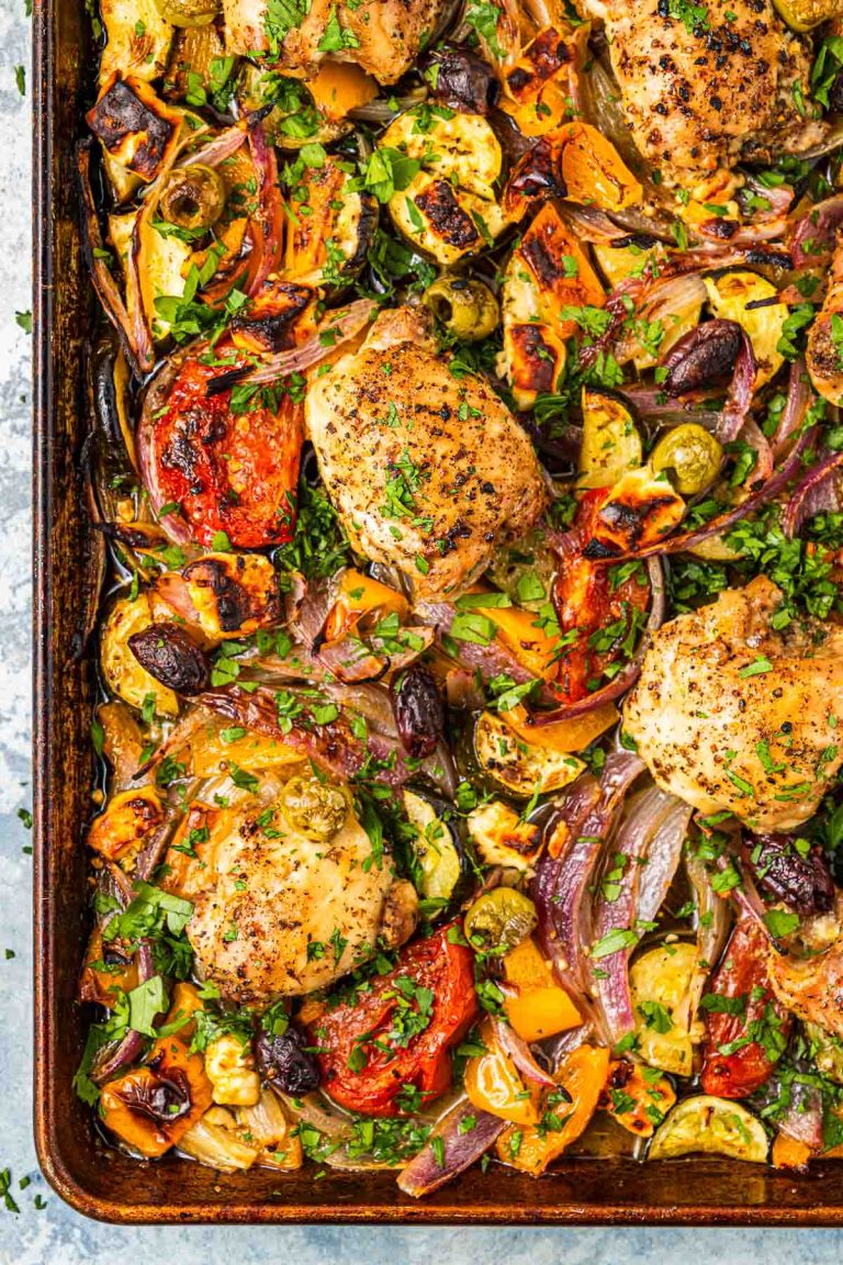 Greek Sheet Pan Salmon and Asparagus Recipe – Nutritious Mediterranean Dinner