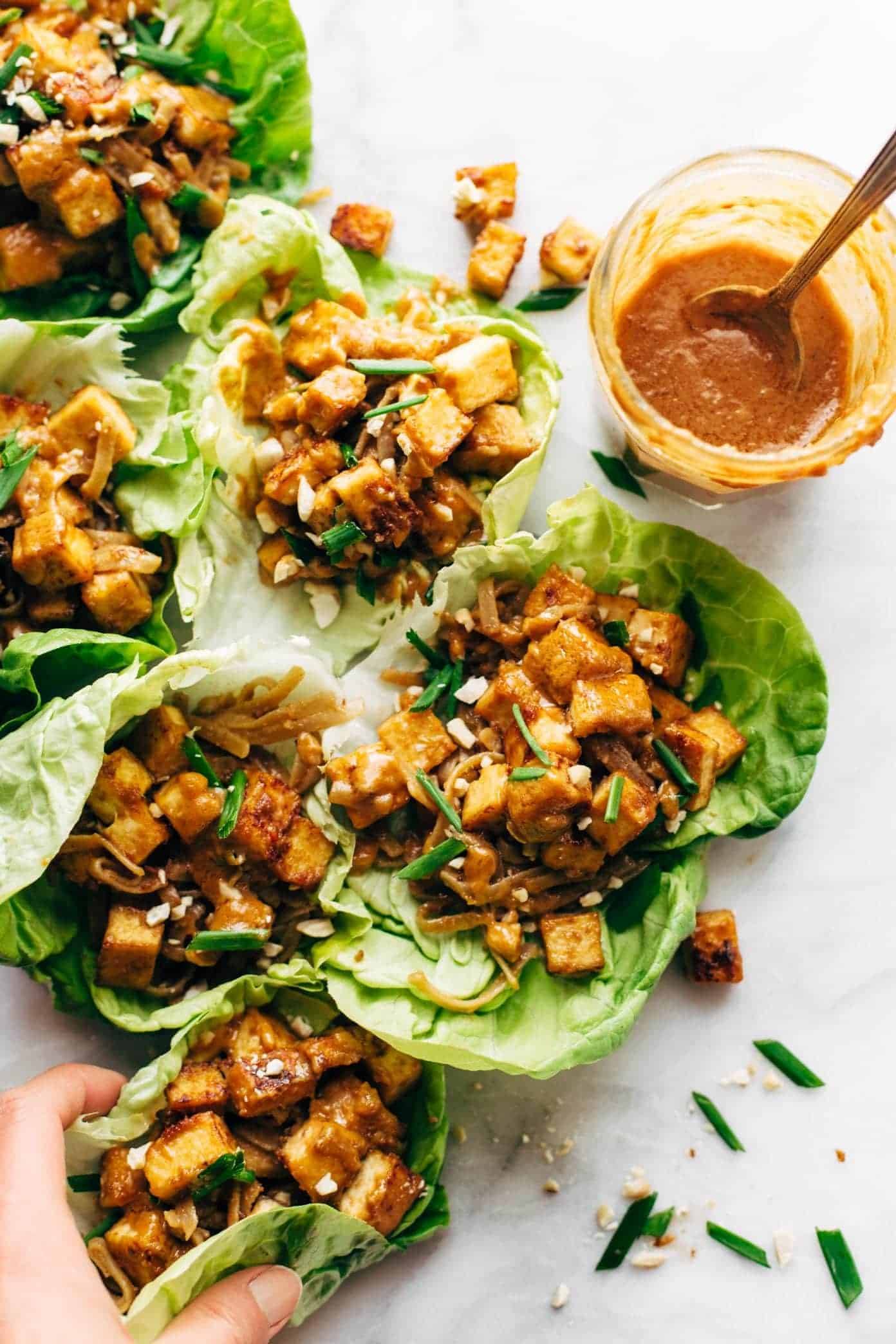 Vegan Lettuce Wraps With Tofu