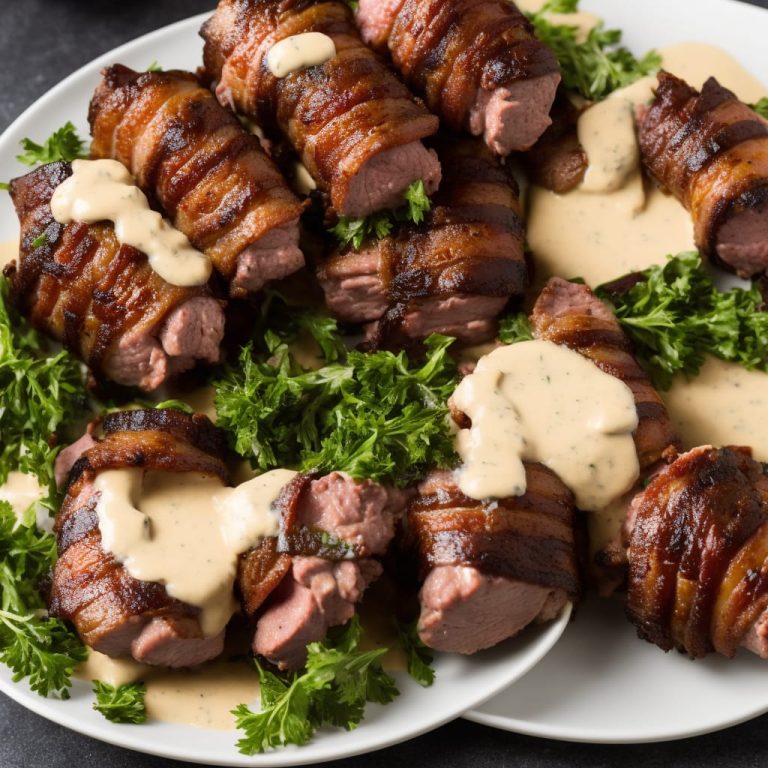 Bacon Wrapped Venison Tenderloin With Garlic Cream Sauce: A Step-by-Step Guide