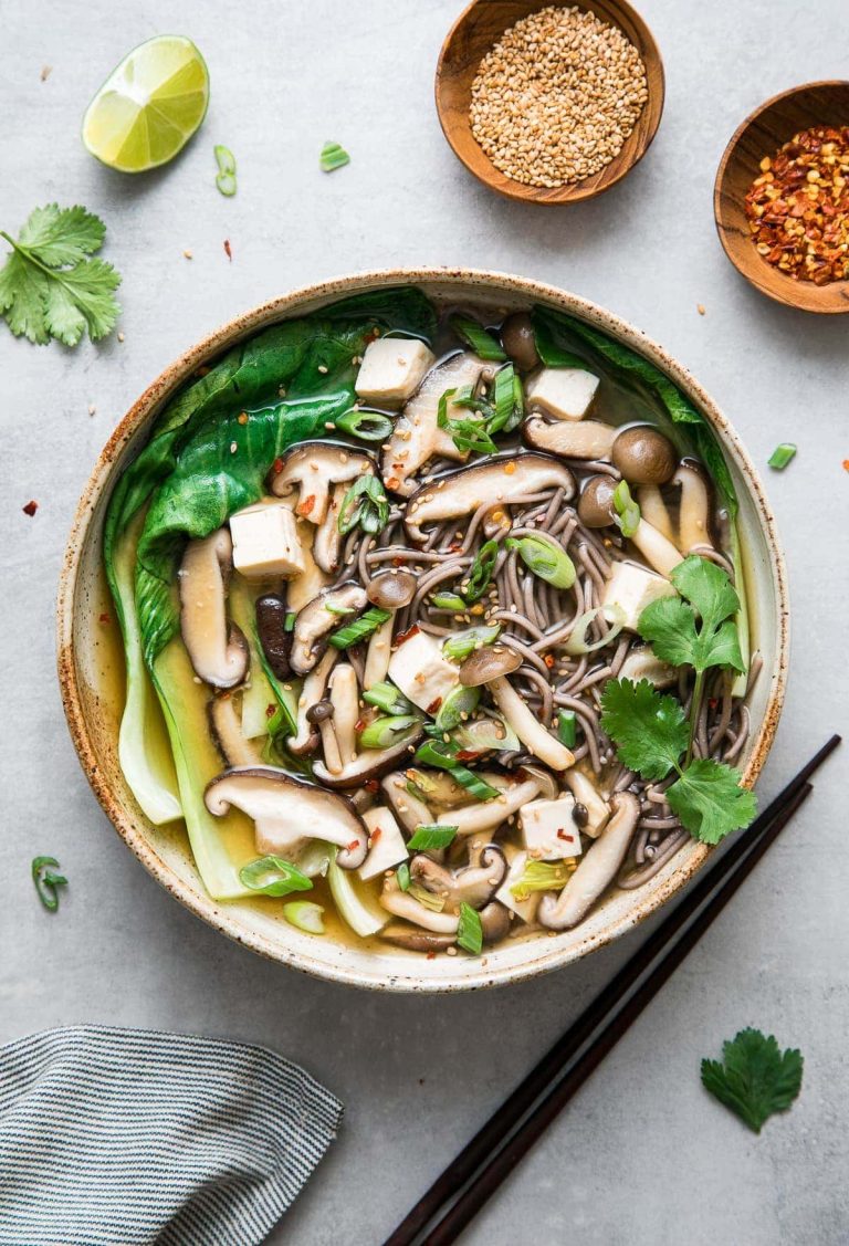 Mushroom Bok Choy Soup Recipe with Serving Tips