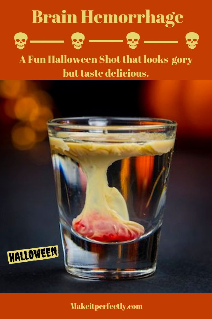 Brain Hemorrhage Halloween Alcohol Drink for Your Spooky Party