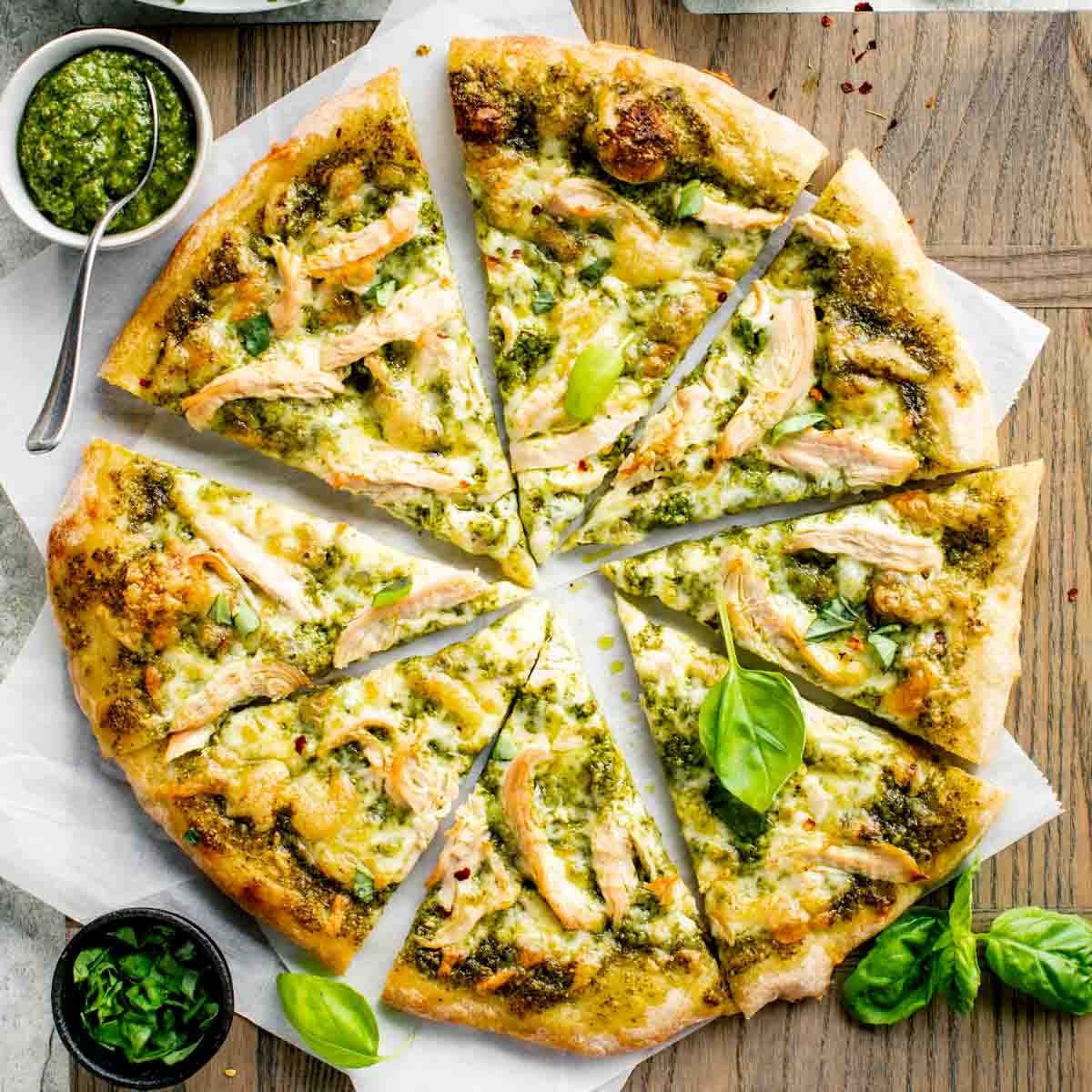 Chicken Pesto Pizza