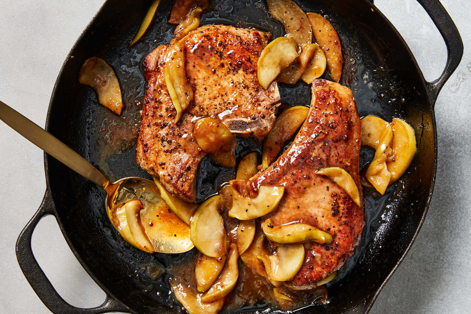 Caramel Apple Pork Chops