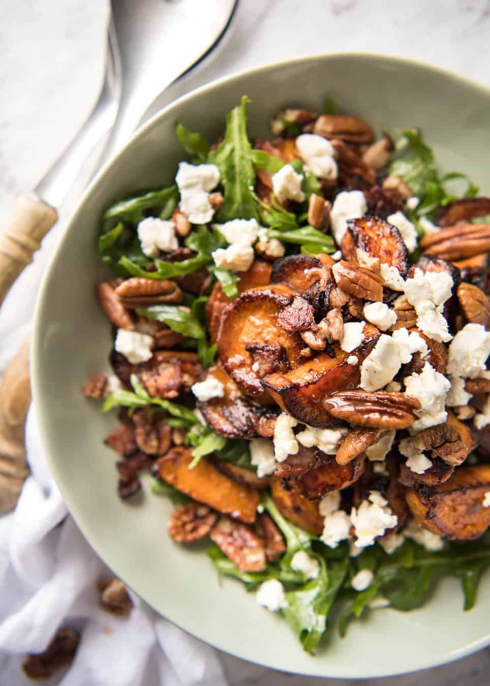 Sweet Salad With Maple Nuts, Seeds, Blueberries & Goat Cheese