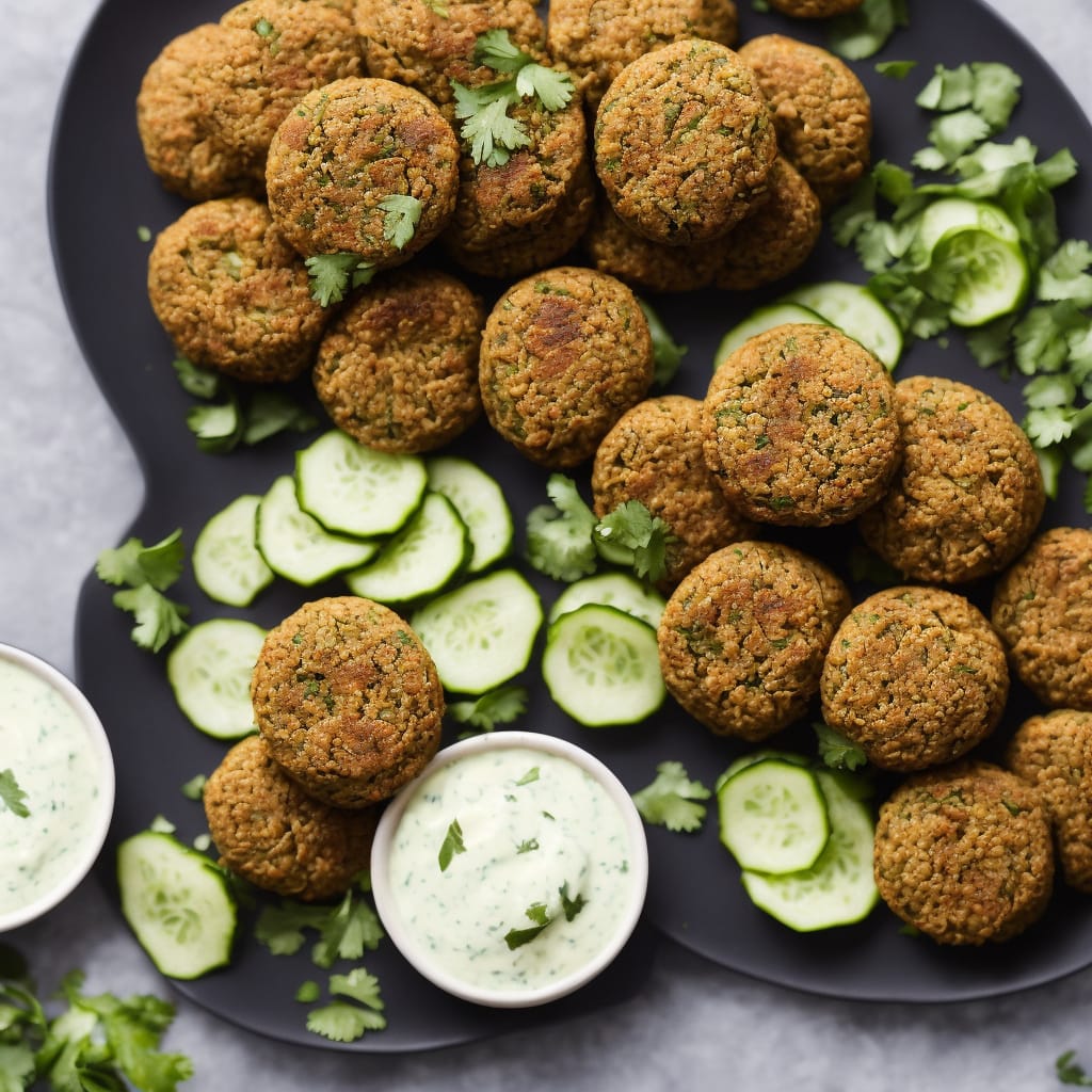 Sean Falafel and Cucumber Sauce